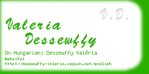 valeria dessewffy business card