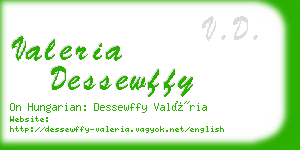 valeria dessewffy business card